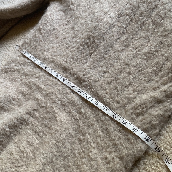 Classic Alpaca Clothing Tan-Beige Open Front Draped Cardigan Wool Lagenlook M - Picture 12 of 17